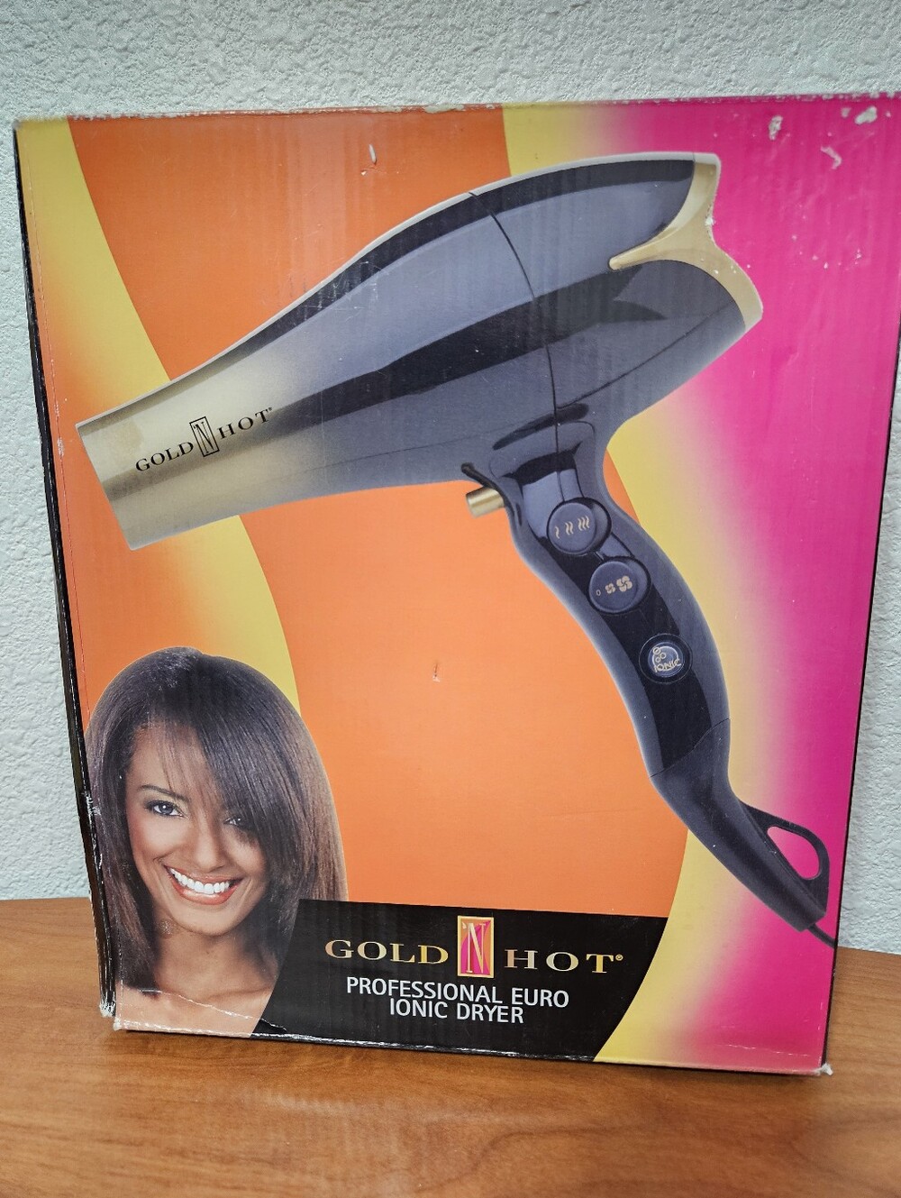 Gold N Hot Professional Euro Ionic Hair Dryer - Black